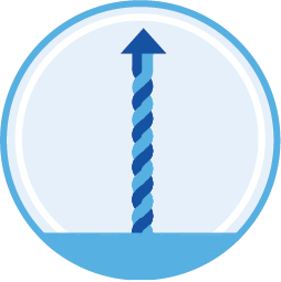interdisciplinary approaches graphic: 2 strands intertwining upwards into an arrow